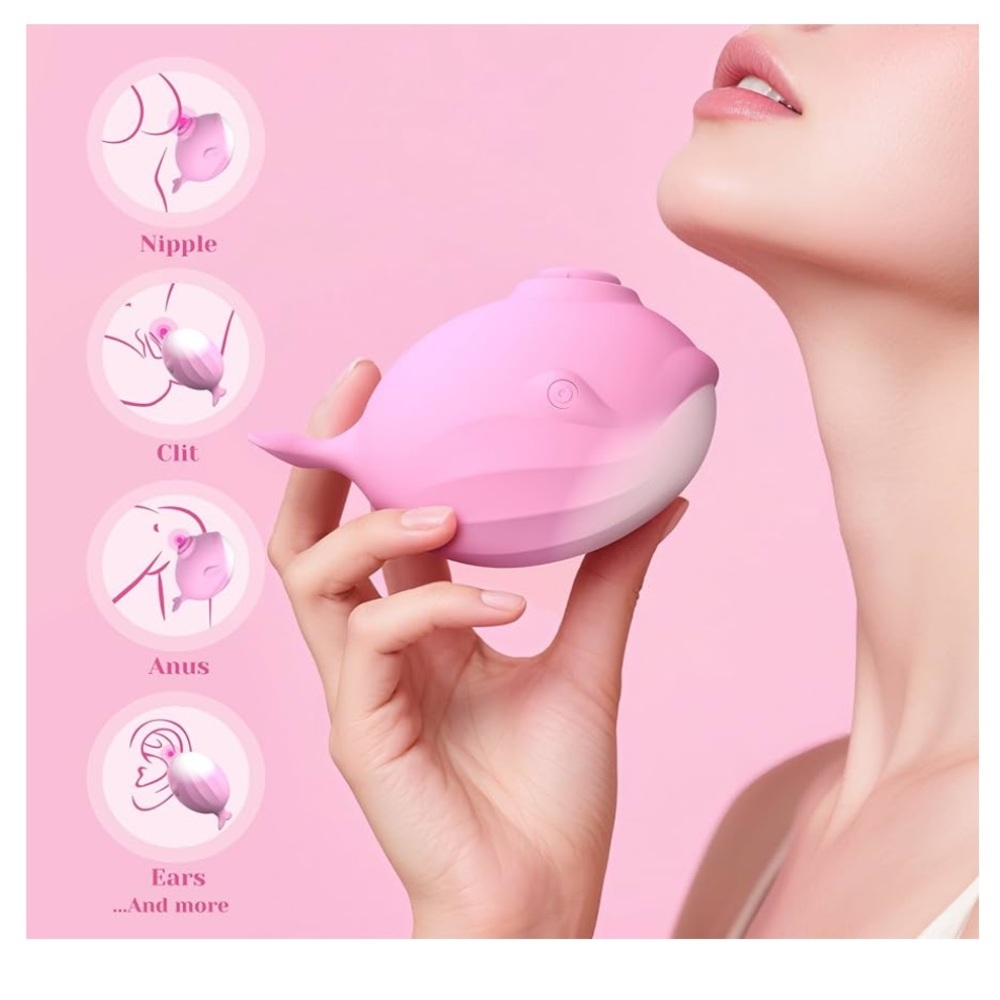 Pink Dolphin-Shaped Massager